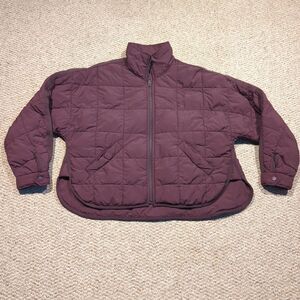 Free People FP Movement Pippa Packable Puffer Jacket XS eggplant